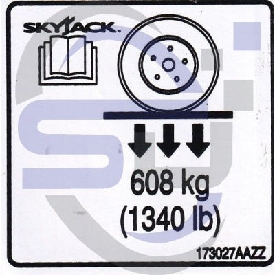 Skyjack Single Decal 173027_AAZZ - Safety Decals Ltd