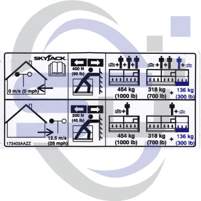 Skyjack Single Decal 173403_AAZZ - Safety Decals Ltd