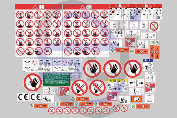 Skyjack SJ4626 Safety Decal, Decal Kit - Safety Decals Ltd