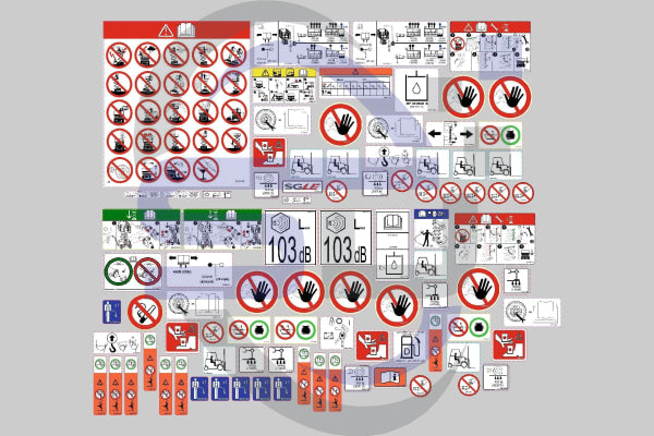 Skyjack SJ6832RT Safety Decal Kit, PN166337 AUS - Safety Decals Ltd