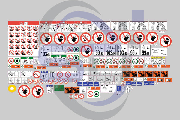 Skyjack SJ9250RT Safety Decal, Decal Kit PN 197549/166333 - Safety Decals Ltd