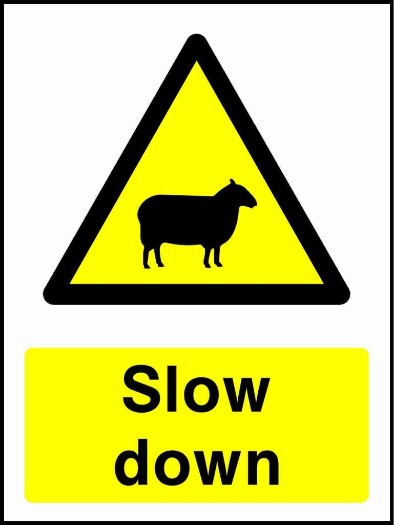 Slow down - Safety Decals Ltd