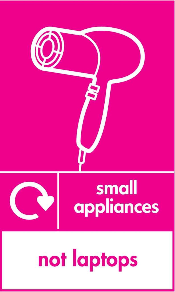 small appliances not laptops - Safety Decals Ltd