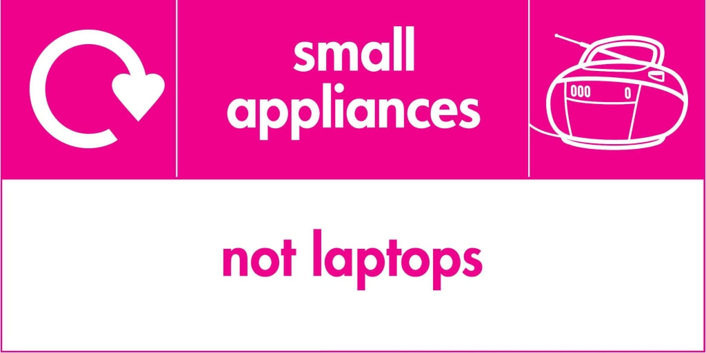small appliances not laptops - Safety Decals Ltd