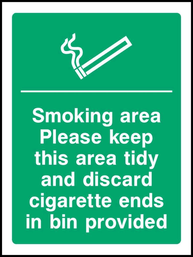 Smoking area - Safety Decals Ltd