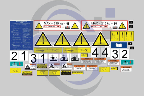 Snorkel TL37J Safety Decal Kit - Safety Decals Ltd