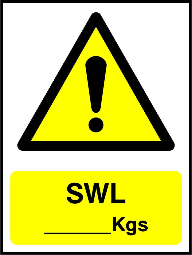 SWL
Kgs - Safety Decals Ltd