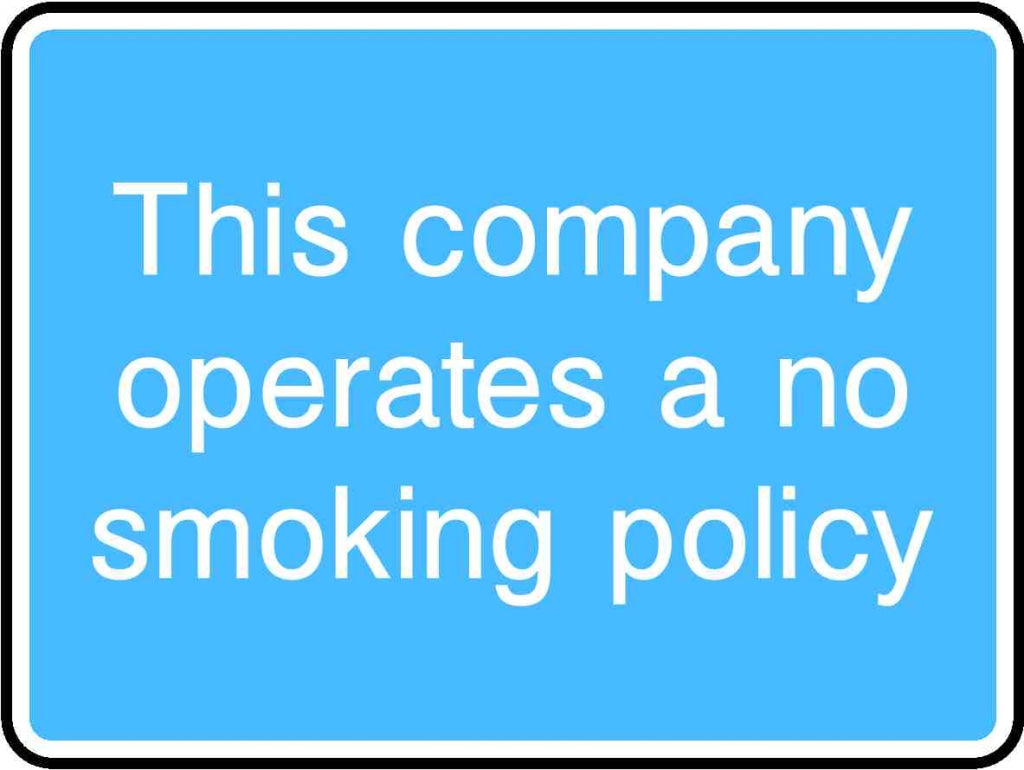 This company operates a no smoking policy - Safety Decals Ltd