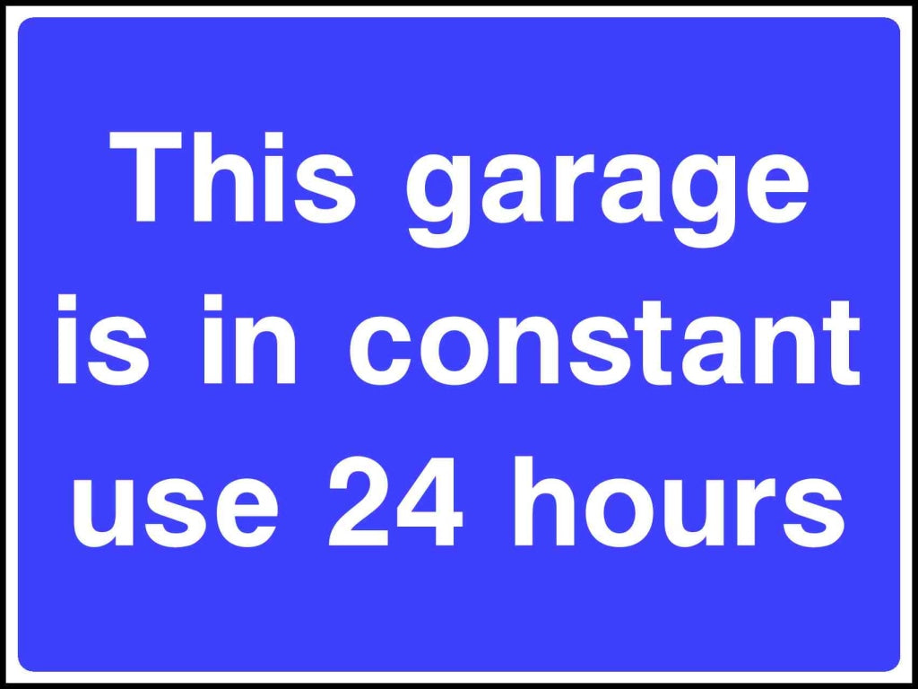 This garage is in constant use 24 hours - Safety Decals Ltd