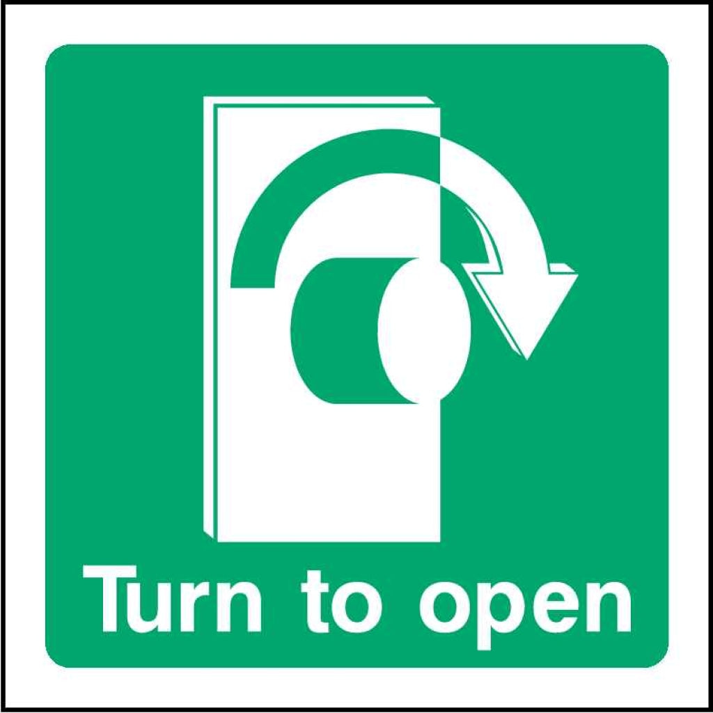 Turn to open - Safety Decals Ltd