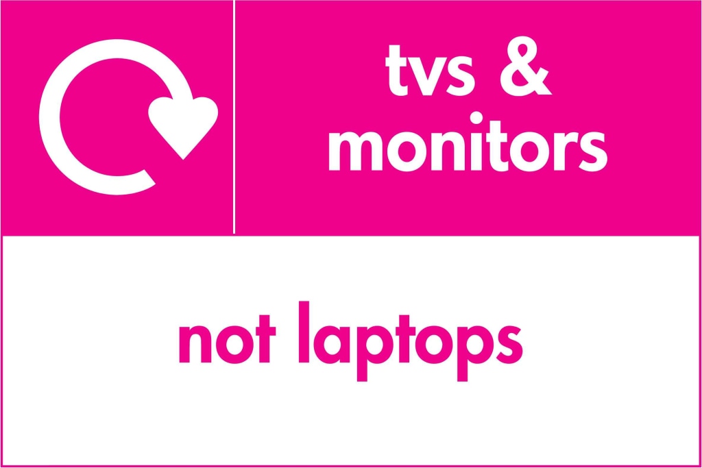 tvs & monitors not laptops - Safety Decals Ltd