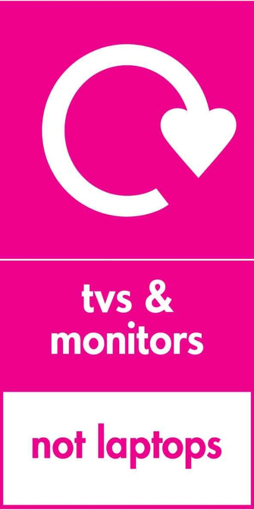 tvs & monitors not laptops - Safety Decals Ltd