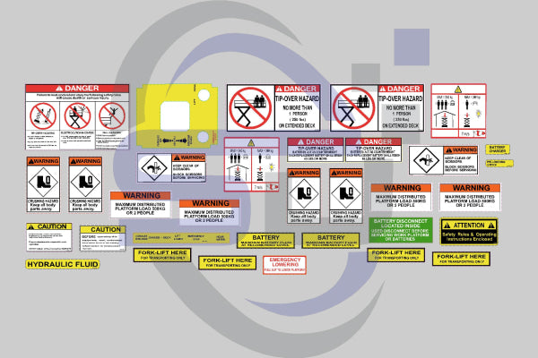 Upright X31N Safety Decal Kit - Safety Decals Ltd