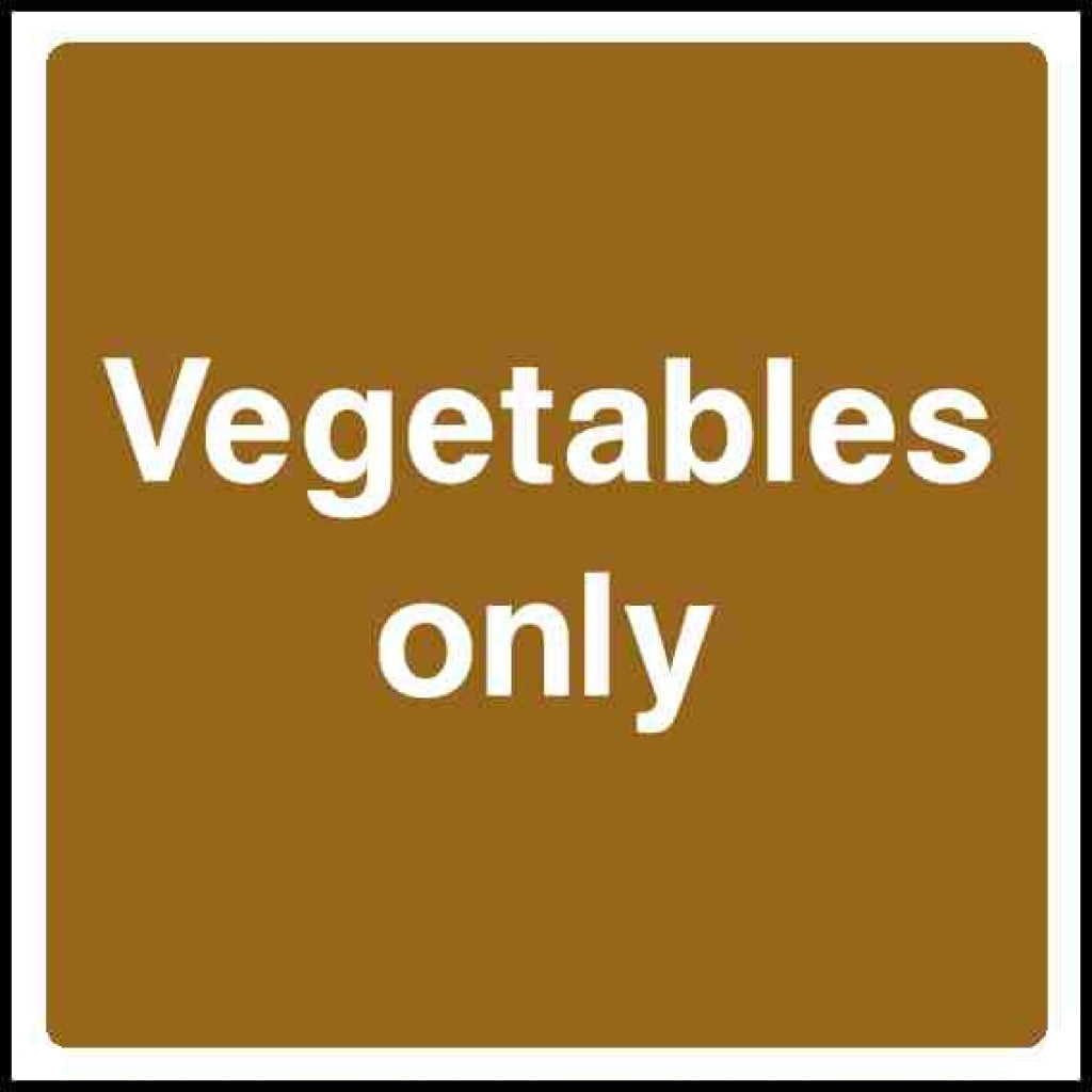 Vegetables only - Safety Decals Ltd