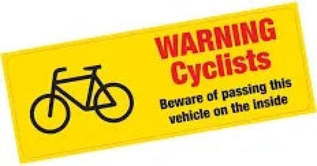 Warning Cyclists - Safety Decals Ltd