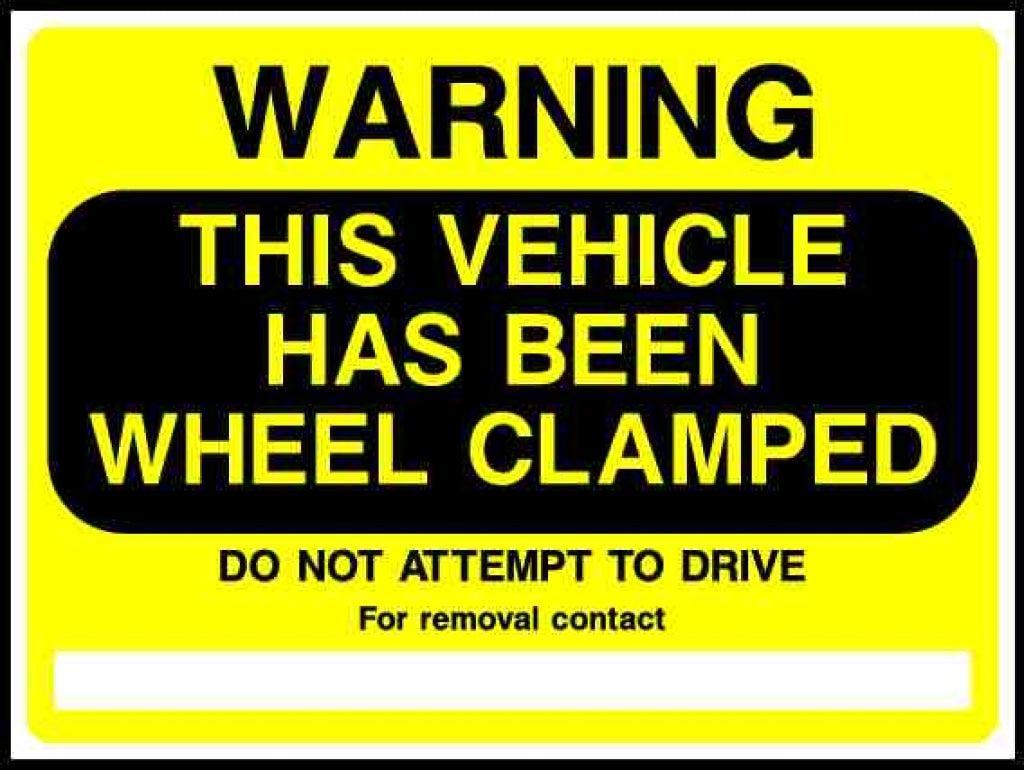WARNING THIS VEHICLE HAS BEEN WHEEL CLAMPED - Safety Decals Ltd