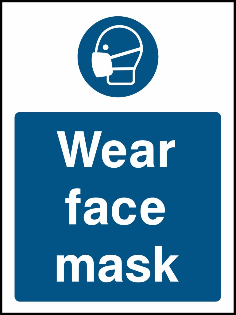 Wear a face mask - Safety Decals Ltd