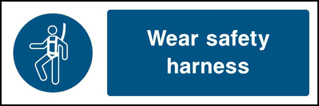 Wear safety harness - Safety Decals Ltd