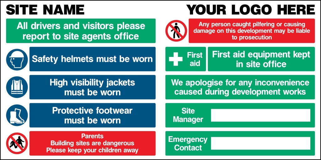 your logo here any person caught pilfering or causing damage - Safety Decals Ltd