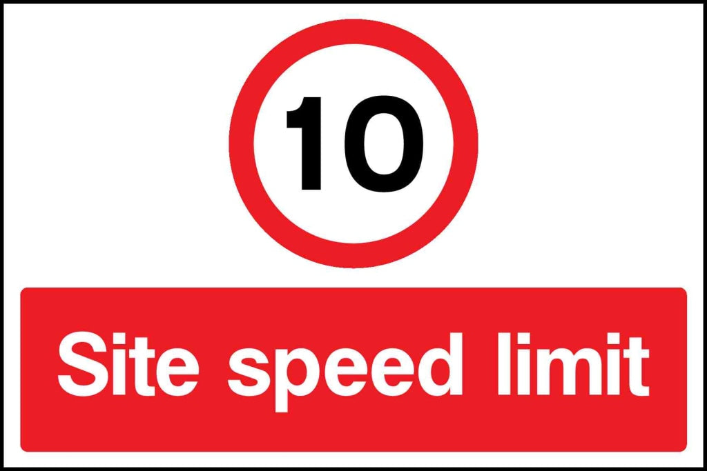 10 mph site speed limit - Safety Decals Ltd