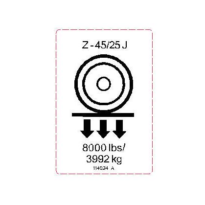 Genie Single Decal.Wheel Load, 114024GT