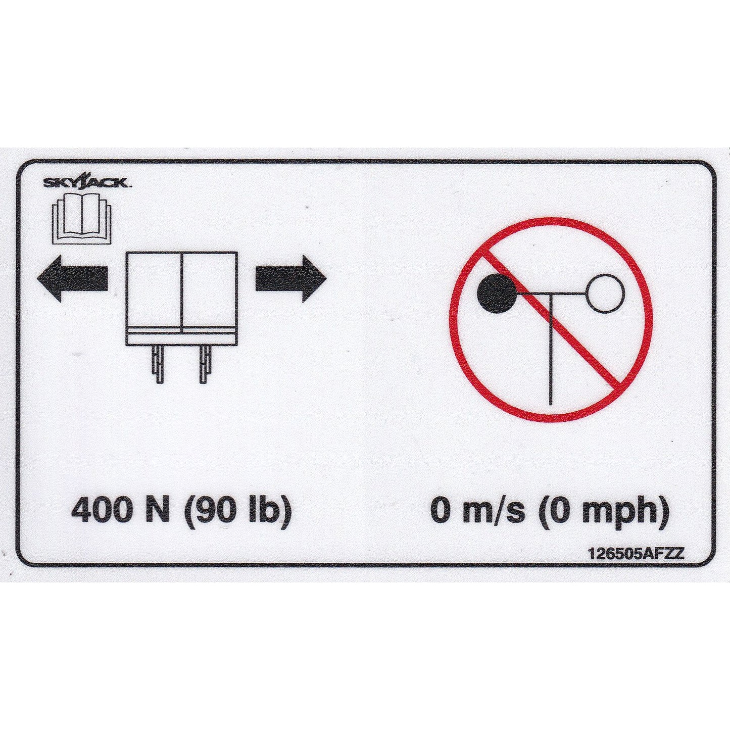 Skyjack  Single Decal 126505_AFZZ