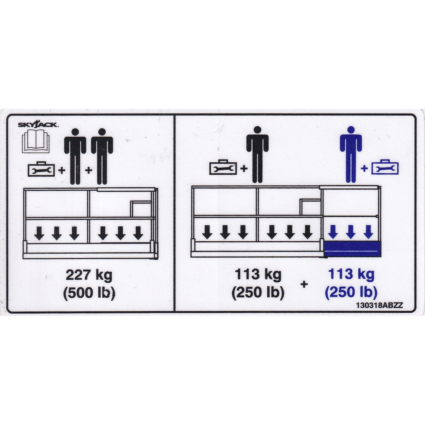 Skyjack  Single Decal 130318_ABZZ