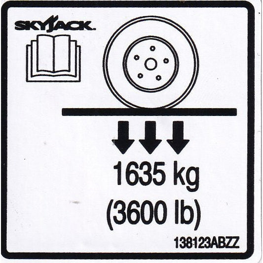 Skyjack  Single Decal 138123_ABZZ