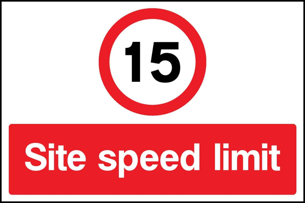15 mph site speed limit - Safety Decals Ltd