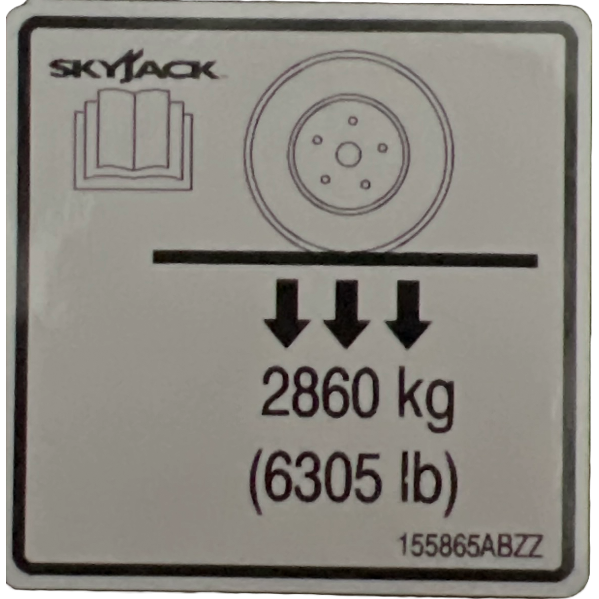 Skyjack  Single Decal 155865_ABZZ