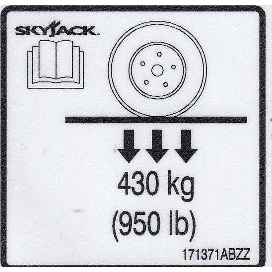 Skyjack  Single Decal 171371_ABZZ