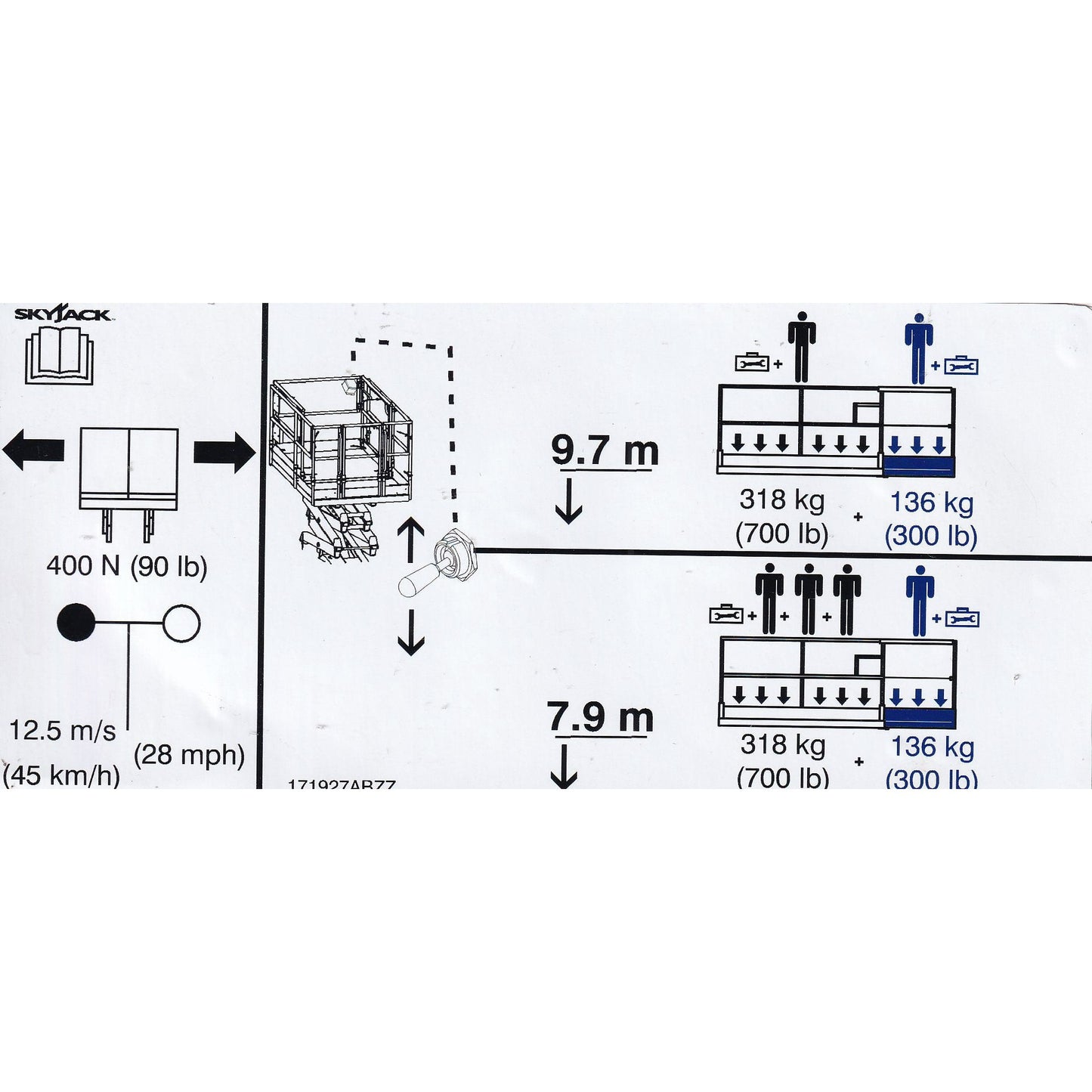 Skyjack  Single Decal 171927_ABZZ