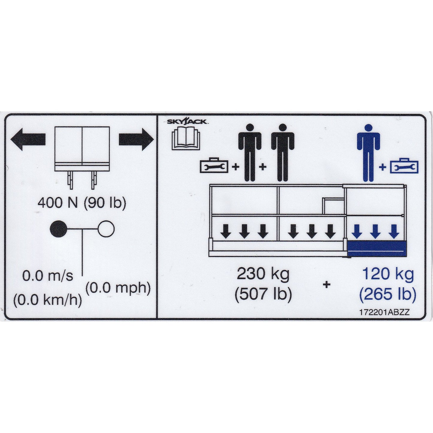 Skyjack  Single Decal 172201_ABZZ