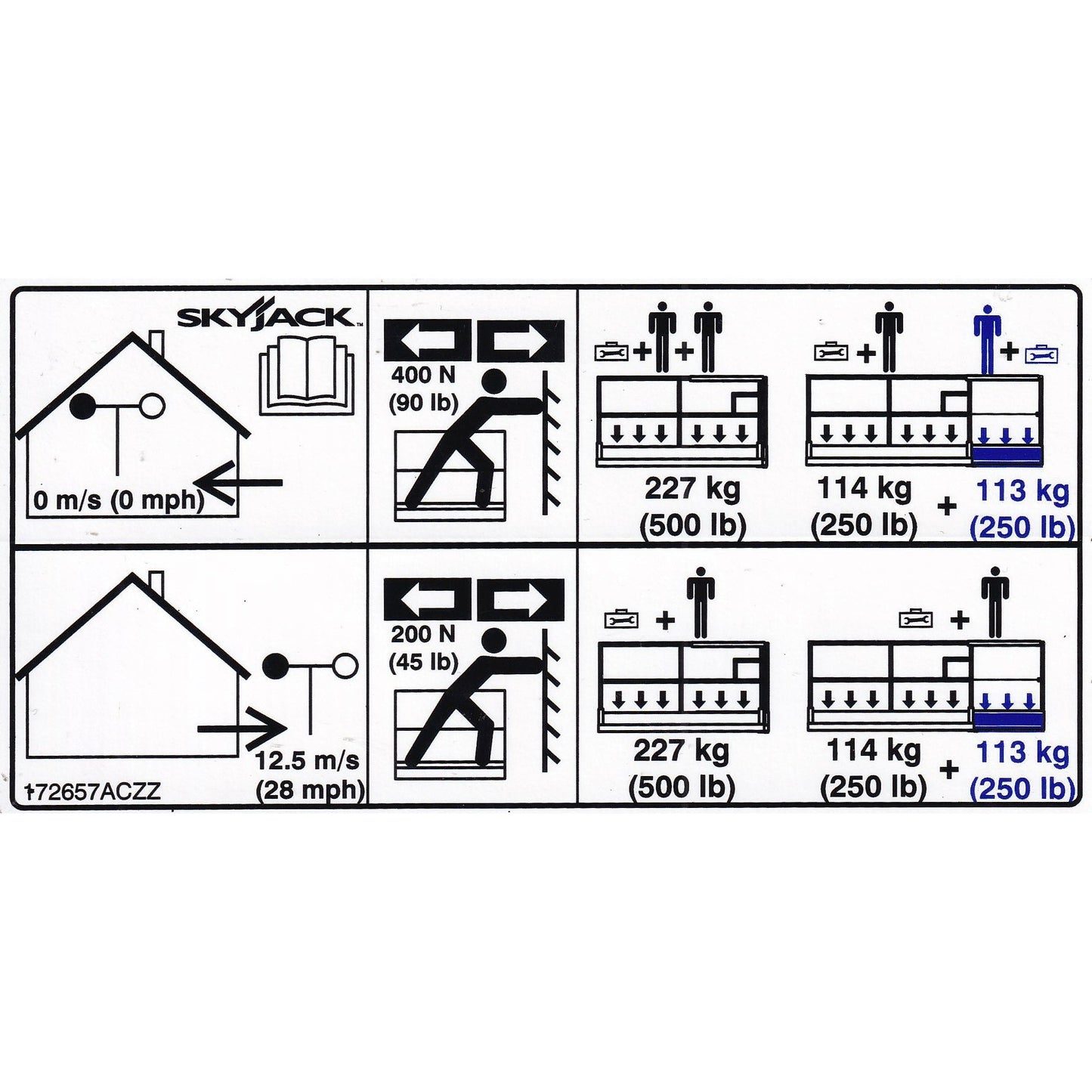 Skyjack  Single Decal 172657_ACZZ