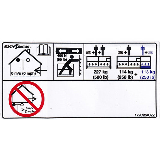 Skyjack  Single Decal 172692_ACZZ