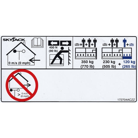 Skyjack  Single Decal 172704_ACZZ