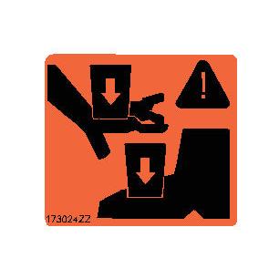 Skyjack Platform Hand/Foot Pinch Decal, 173024ZZ