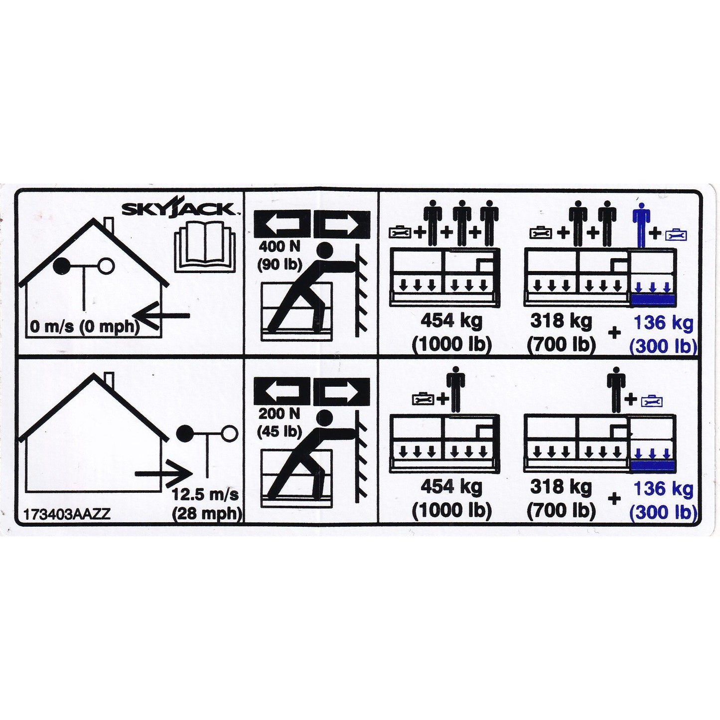 Skyjack  Single Decal 173403_AAZZ