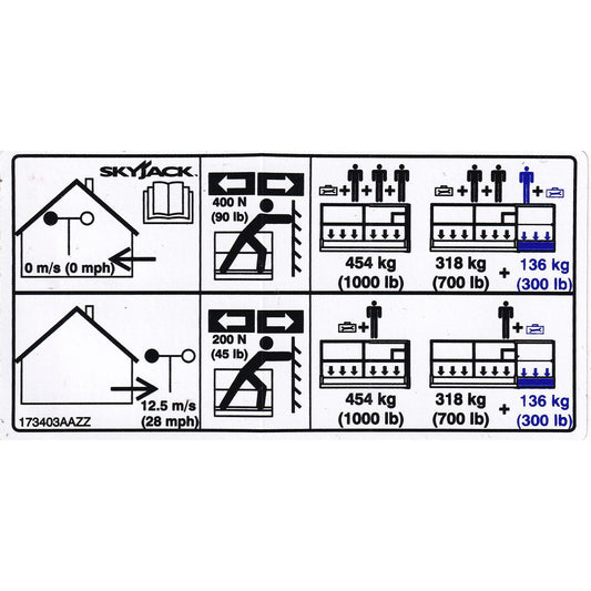 Skyjack  Single Decal 173403_AAZZ