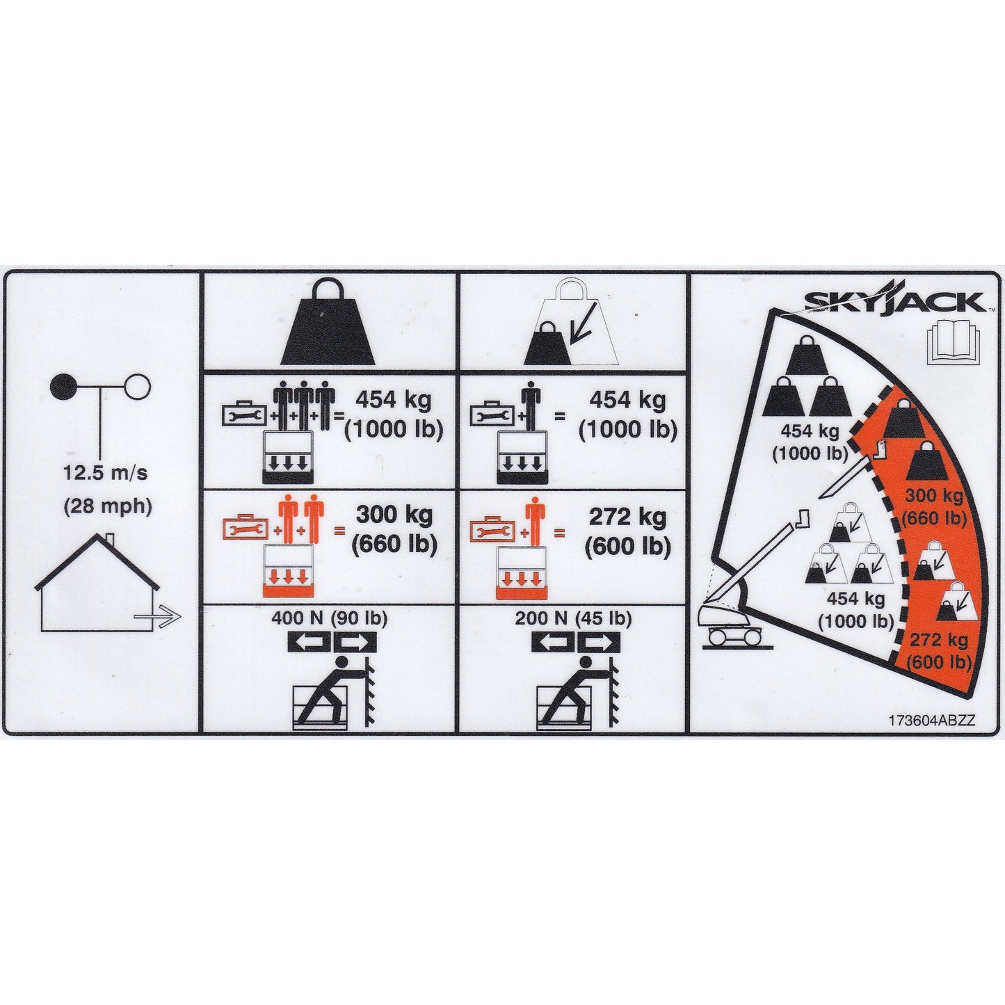 Skyjack  Single Decal 173604_ABZZ