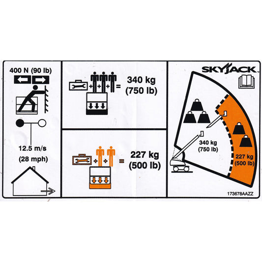 Skyjack  Single Decal 173678_AAZZ