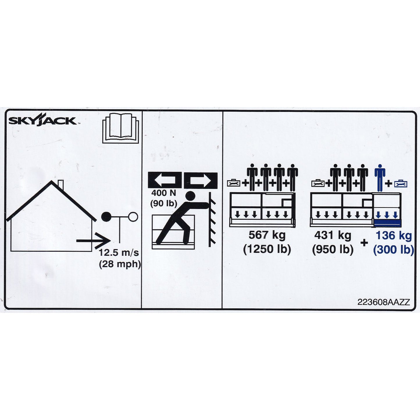 Skyjack  Single Decal 223608_AAZZ