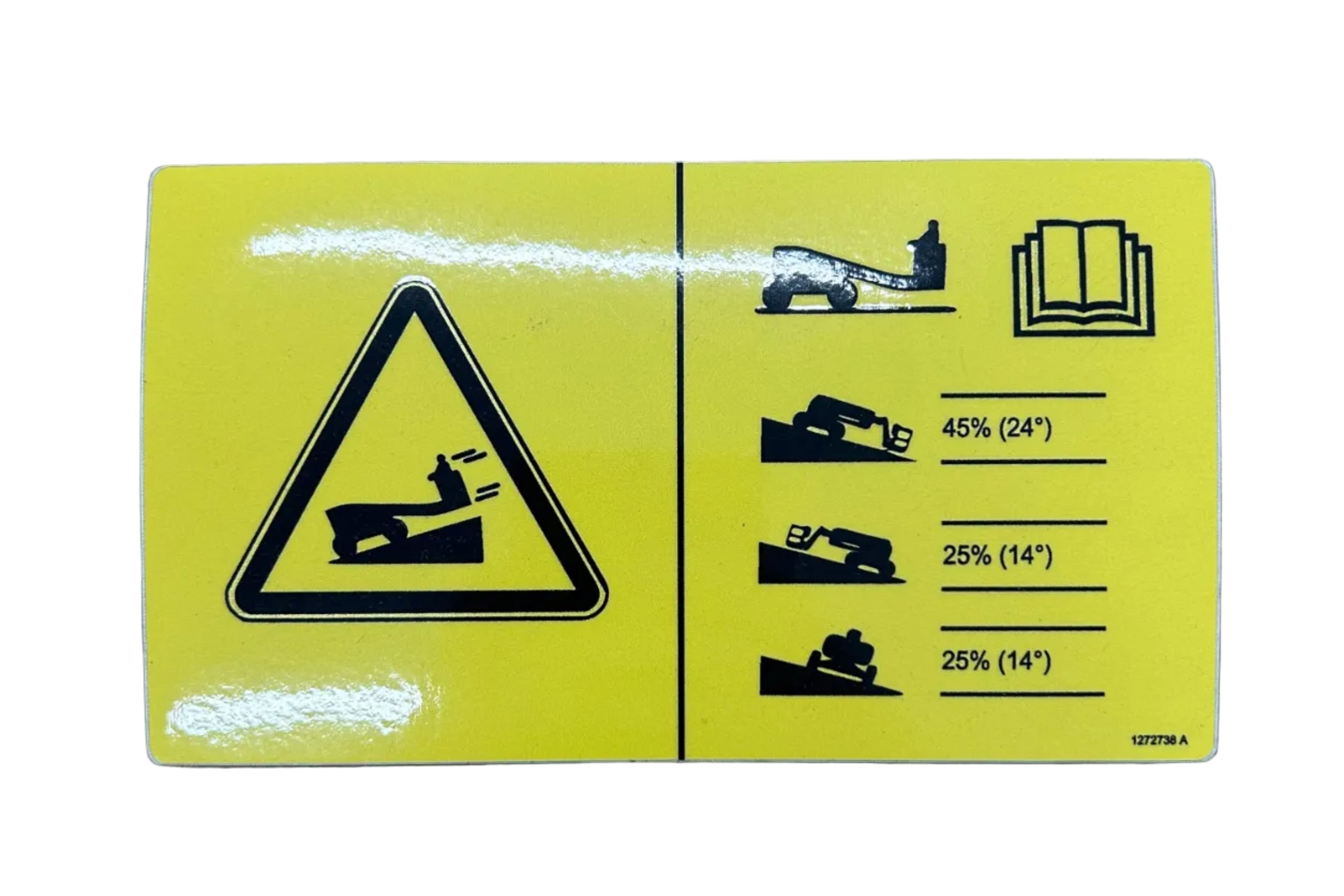 Genie Single Decal,Incline Data decal, P/N  1272738