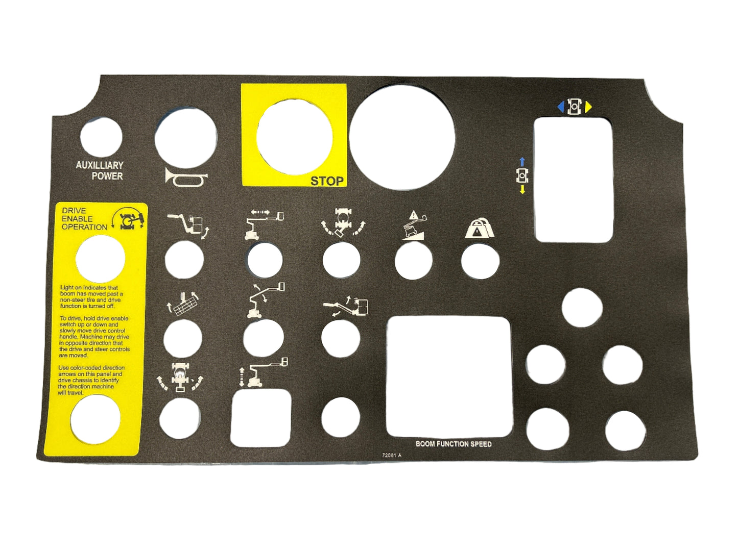 Genie Platform Control Panel Decal, Sticker P/N 72081GT
