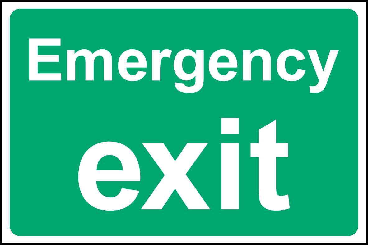 emergency exit - Safety Decals Ltd