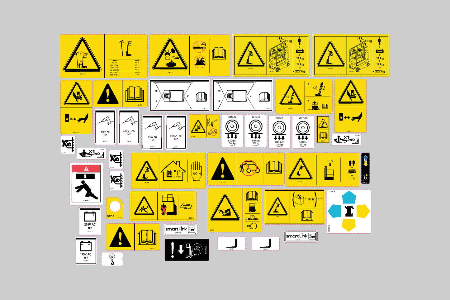 Genie GRC12 Safety Decal Kit (to SN GRCP-59999