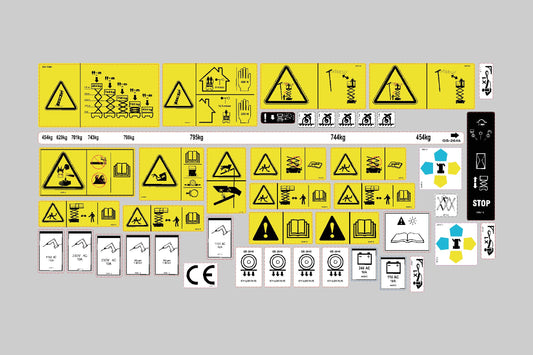 Genie Gs2646 Safety Decal Sticker Kit