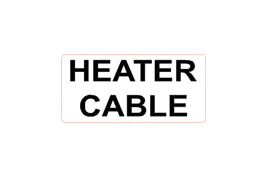 Heater cable decal