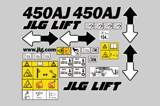 JLG 450AJ Safety Decal Kit, Sticker Kit