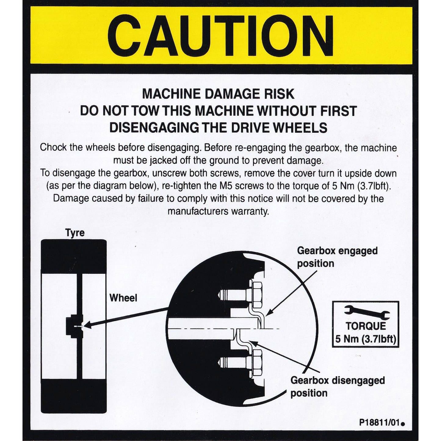 NiftyLift Single Decal P18811/01